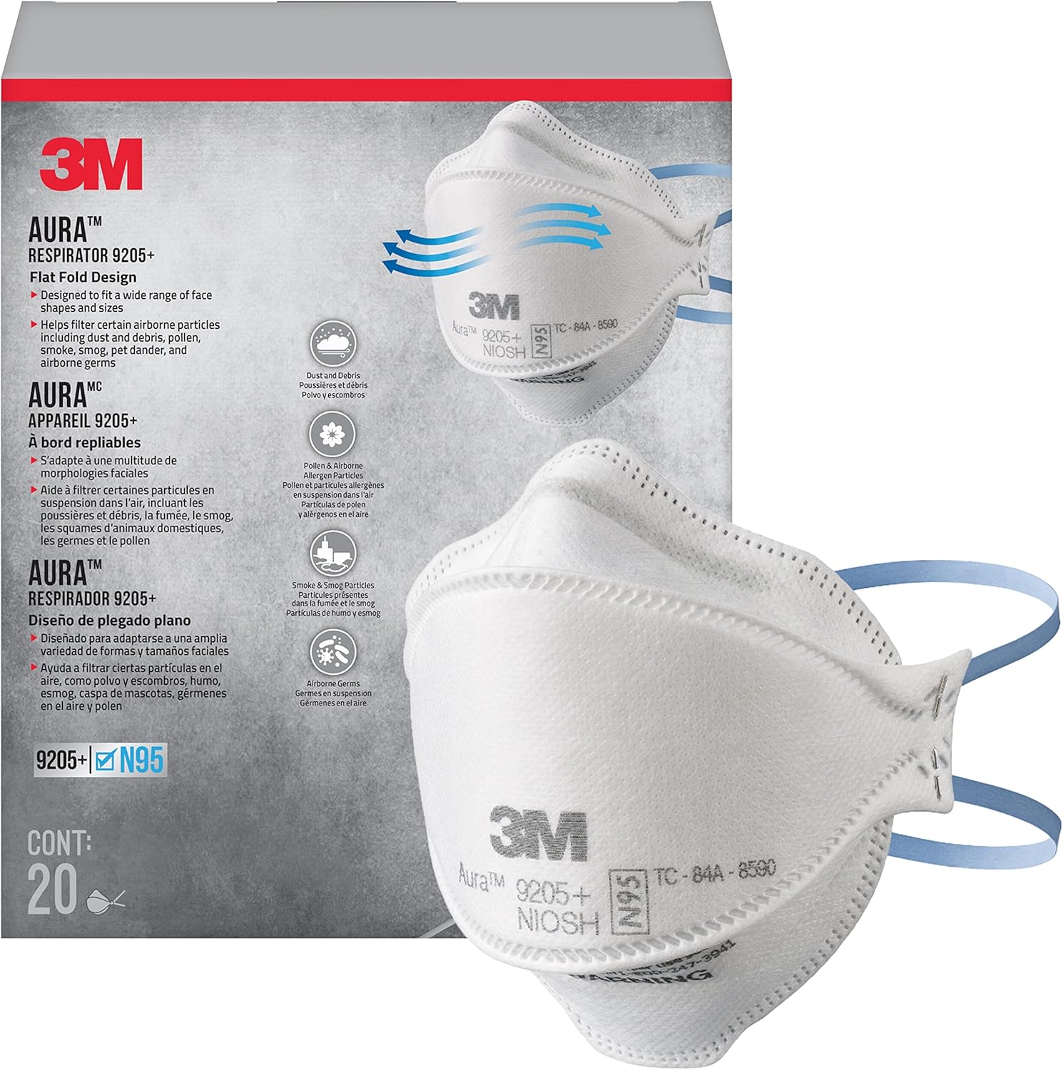 3M Aura Particulate Respirator 9205 Plus N95 20 Pack Review