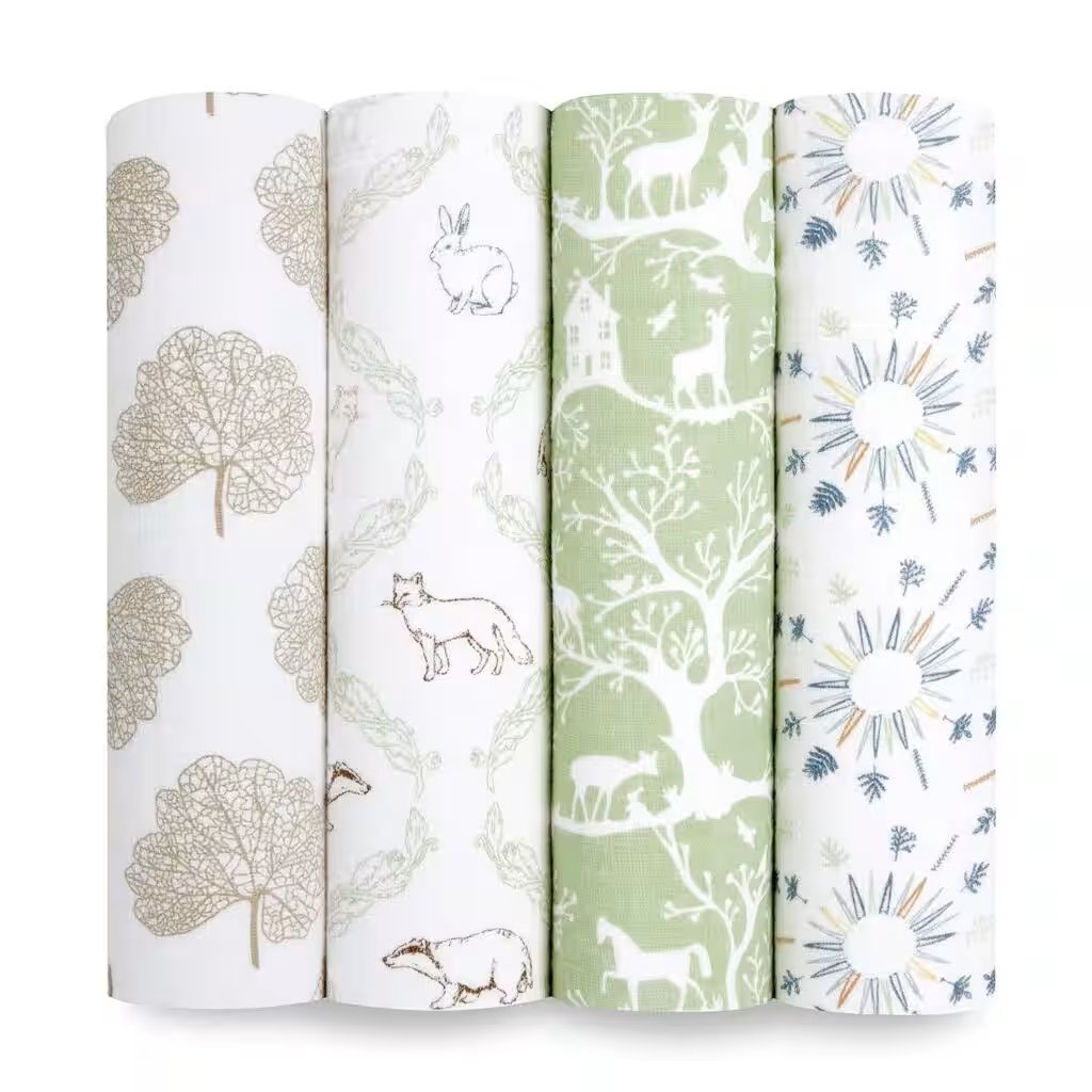 Aden Anais Essentials Muslin Swaddle Blanket 4 Pack Review: Best Baby Pick Under $40? - Product Image