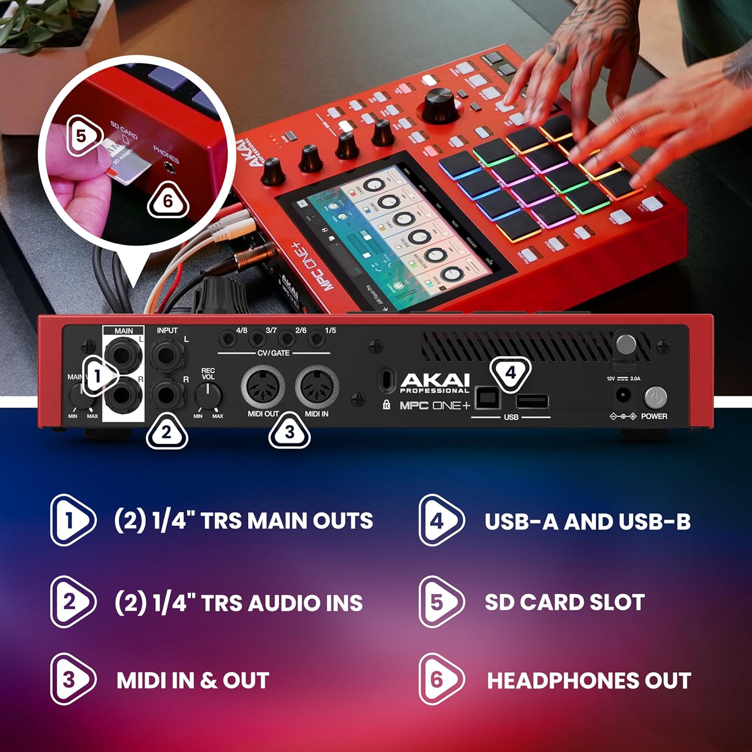 Akai Professional MPC One Plus Standalone Sampler - Key Specifications