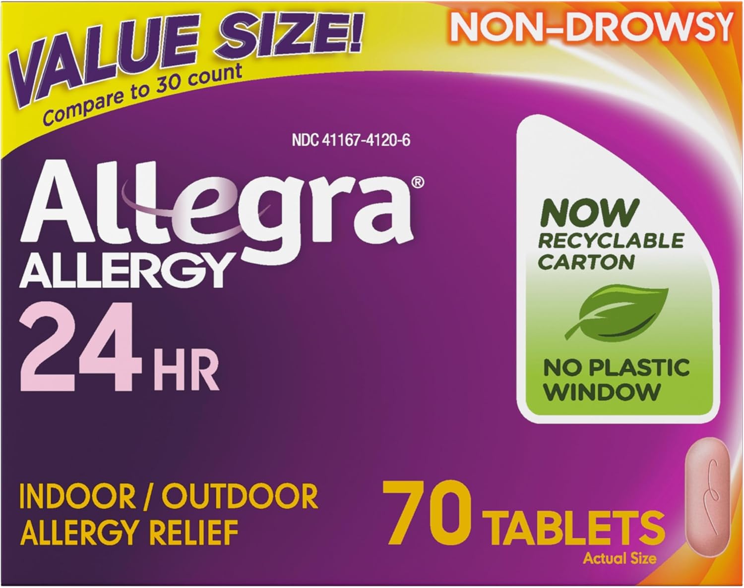 Allegra 24 Hour Allergy Tablets 180mg 70 Count Review
