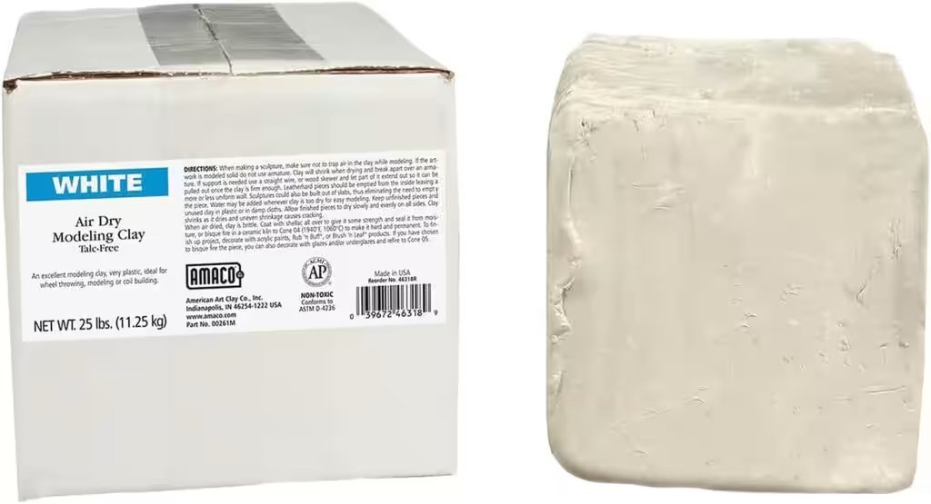 AMACO Air Dry Modeling Clay White 25 Lbs Review: Why This 4.6-Star Amazon Best-Seller Deserves the Hype - Product Image