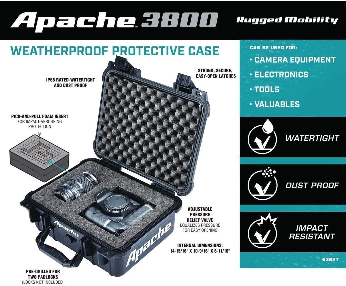 Apache 3800 Weatherproof Protective Case IP65 Large - How It Compares