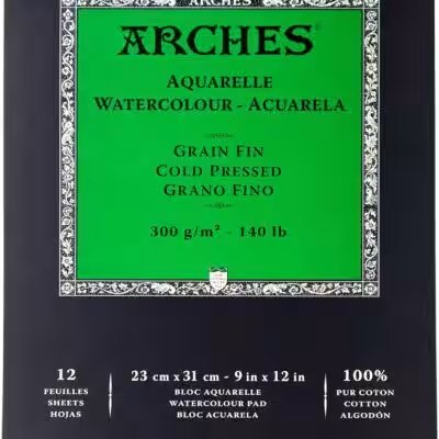 Arches Watercolor Paper Pad 9 x 12 Inch Cold Press 12 Sheets Review: Best Arts, Crafts & Sewing Pick Under $15? - Product Image