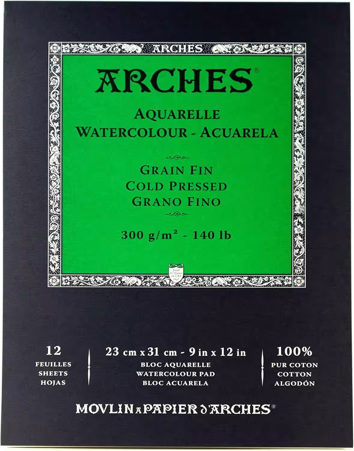 Arches Watercolor Paper Pad 9 x 12 Inch Cold Press 12 Sheets Review