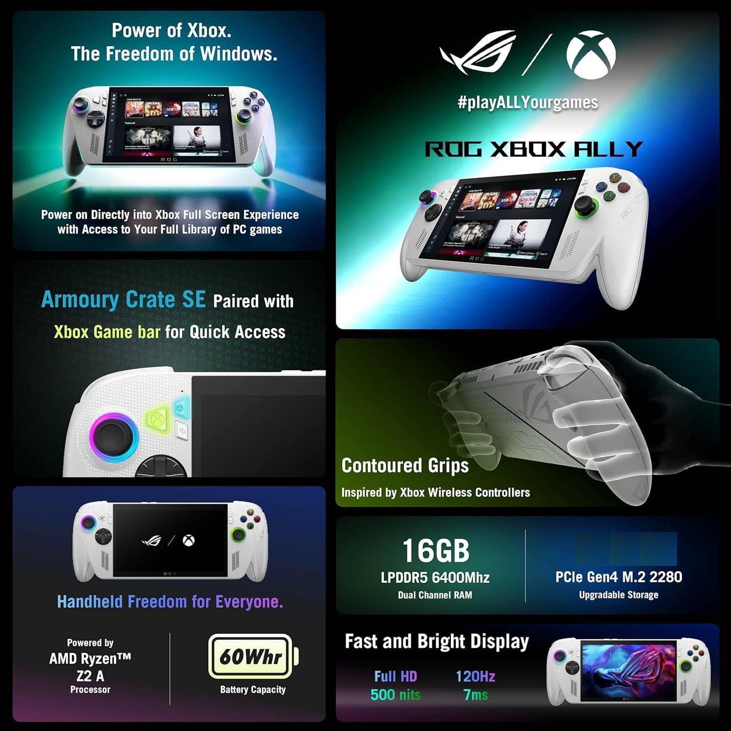 Asus ROG Ally X Handheld Gaming Console 1TB - Design and Build Quality