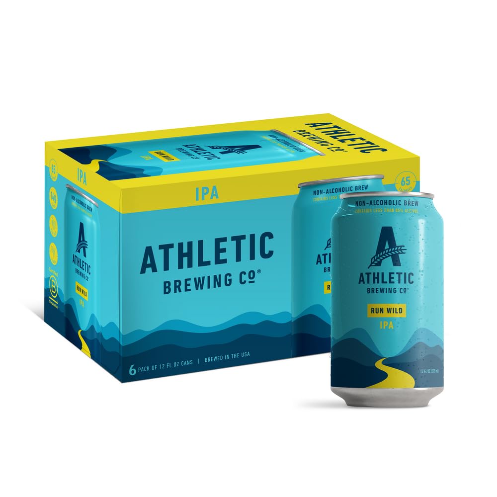 Athletic Brewing Run Wild Non-Alcoholic IPA 12oz 6 Pack Review — The Amazon Favorite With 50,000+ Ratings Put to the Test - Product Image