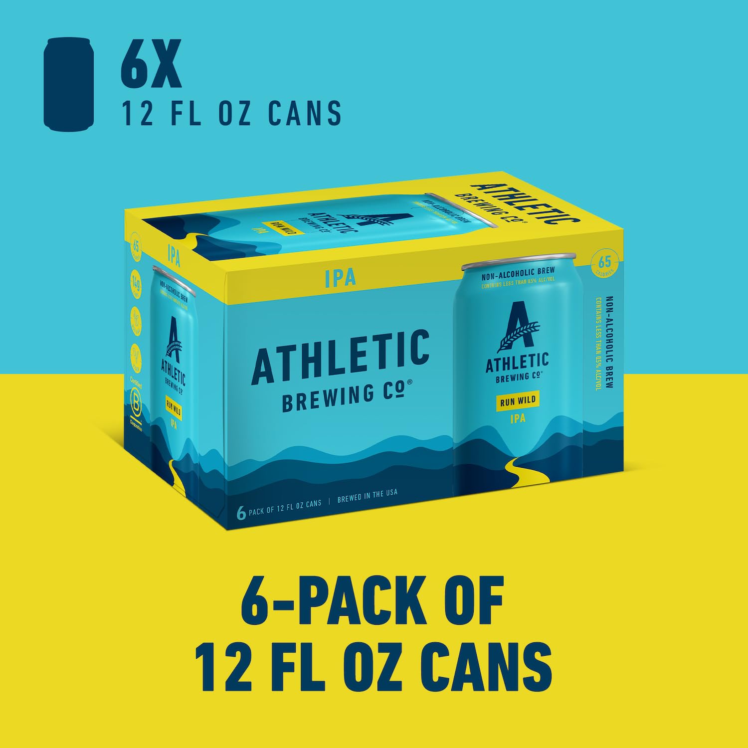 Athletic Brewing Run Wild Non-Alcoholic IPA 12oz 6 Pack - Real-World Performance