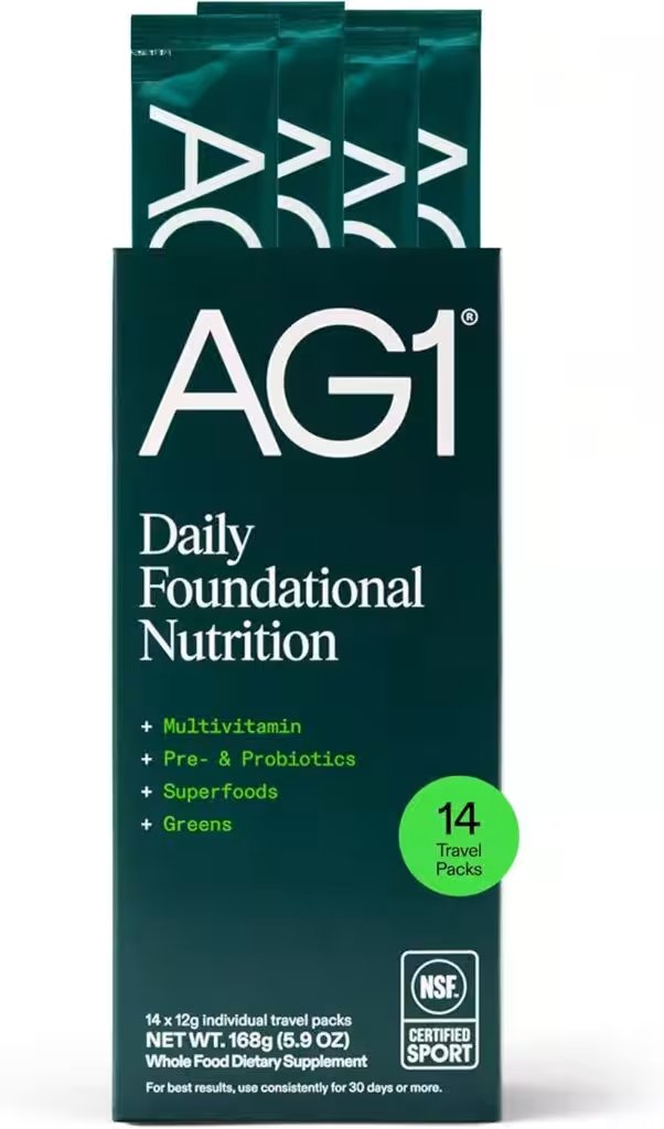 Athletic Greens AG1 Travel Packs 30 Count Review: We Tested the Amazon Bestseller So You Don't Have To - Product Image