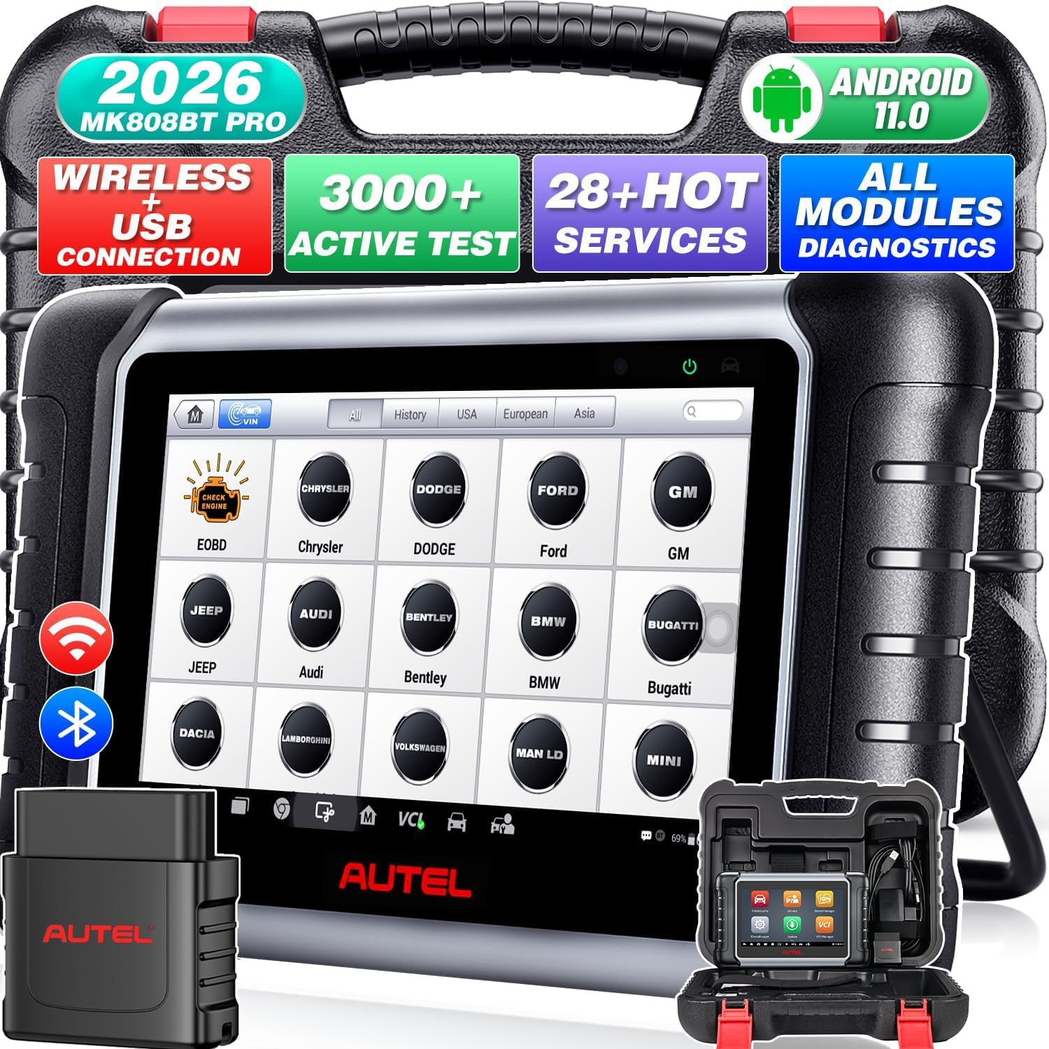 Autel MaxiCOM MK808 OBD2 Diagnostic Scan Tool Review