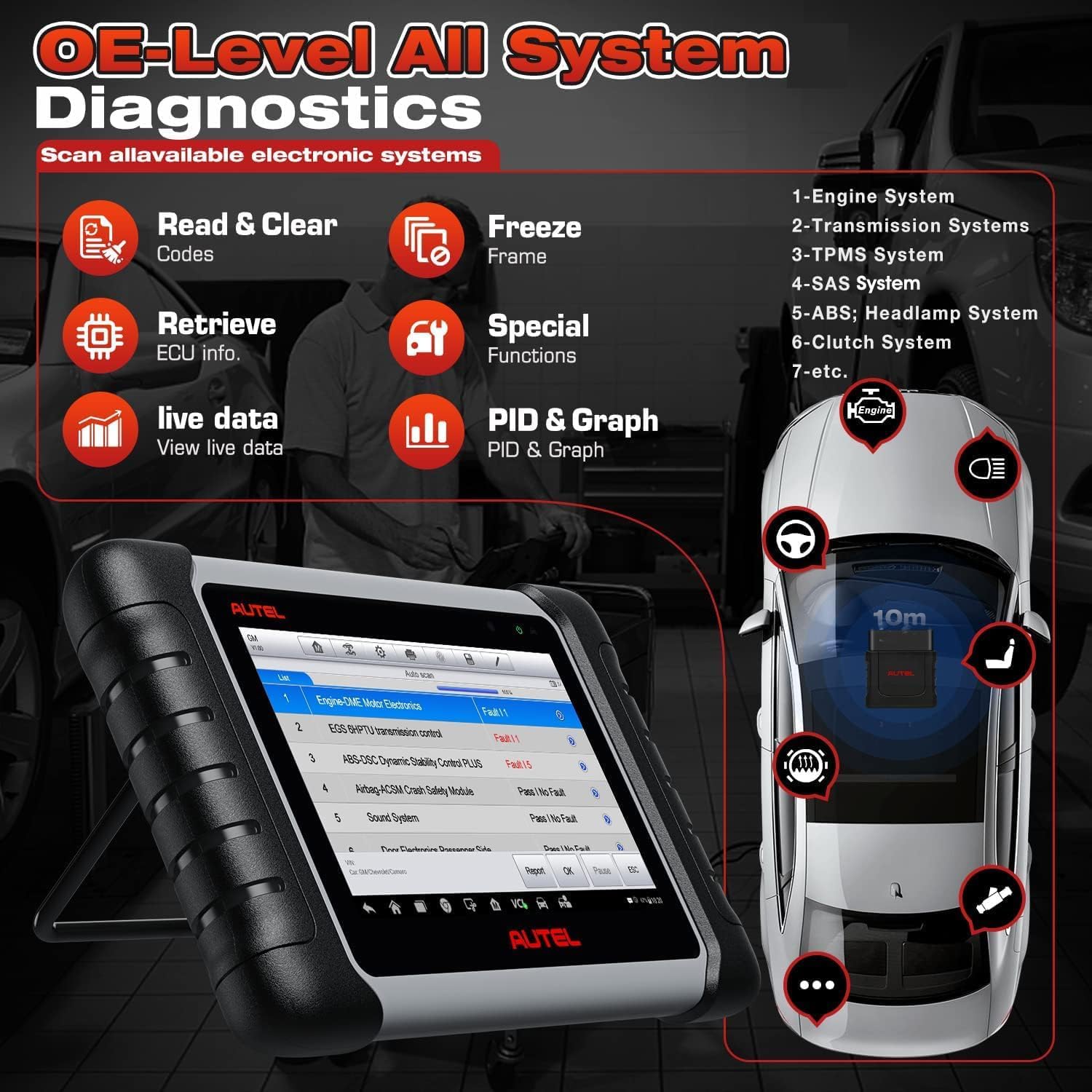 Autel MaxiCOM MK808 OBD2 Diagnostic Scan Tool - How It Compares