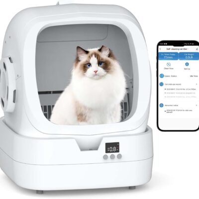 Automatic Cat Litter Box Self Cleaning with APP Control and Weight Monitoring - Product Image