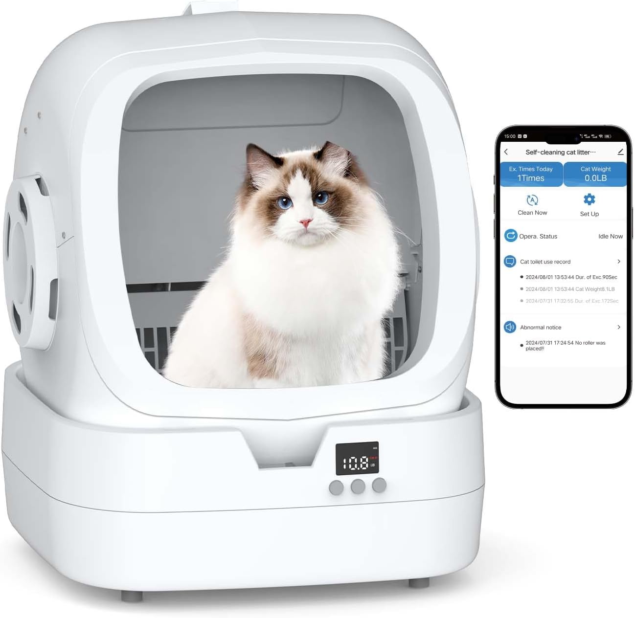 Automatic Cat Litter Box Self Cleaning with APP Control and Weight Monitoring - Review