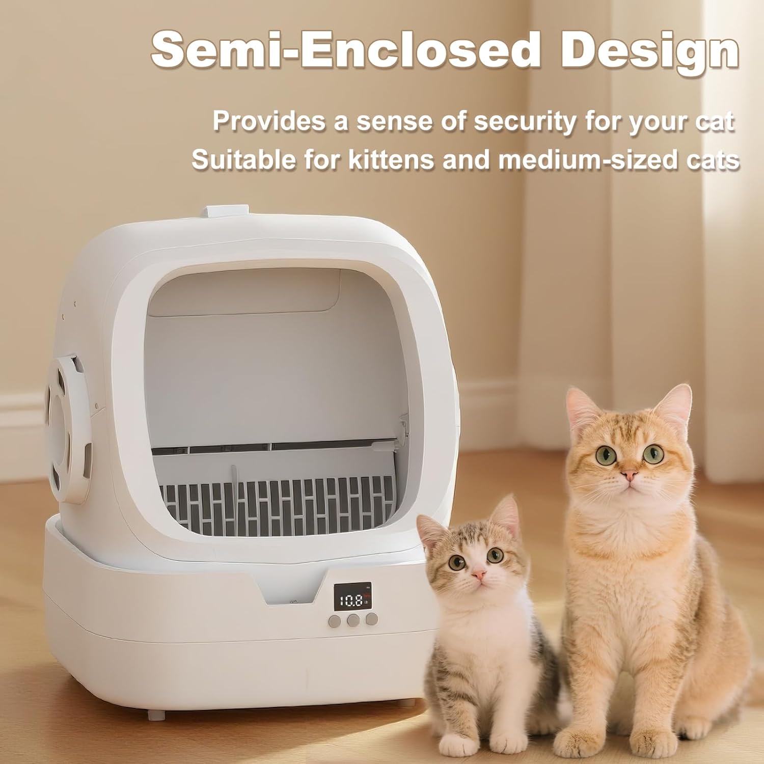 Automatic Cat Litter Box Self Cleaning with APP Control and Weight Monitoring - Key Specifications