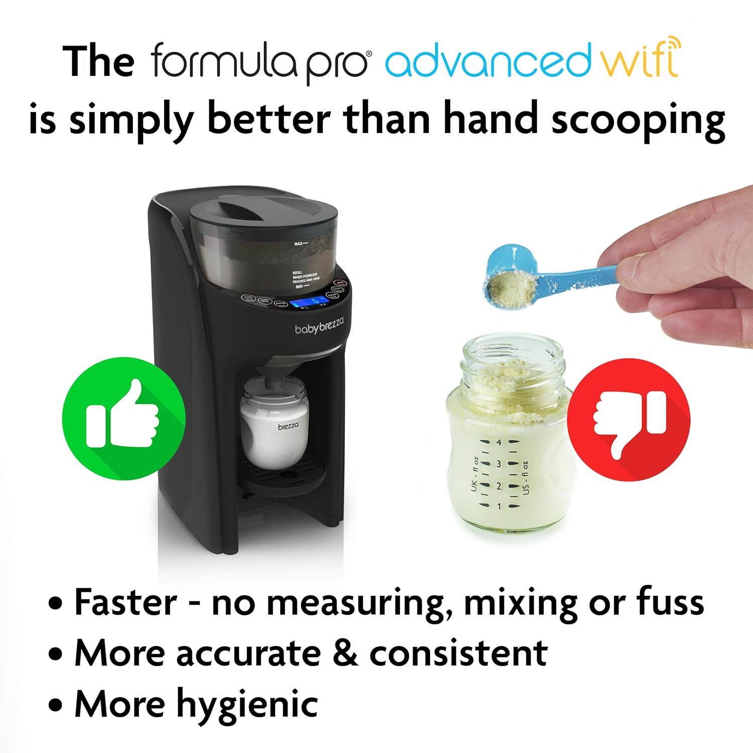 Baby Brezza Formula Pro Advanced WiFi Formula Dispenser - How It Compares