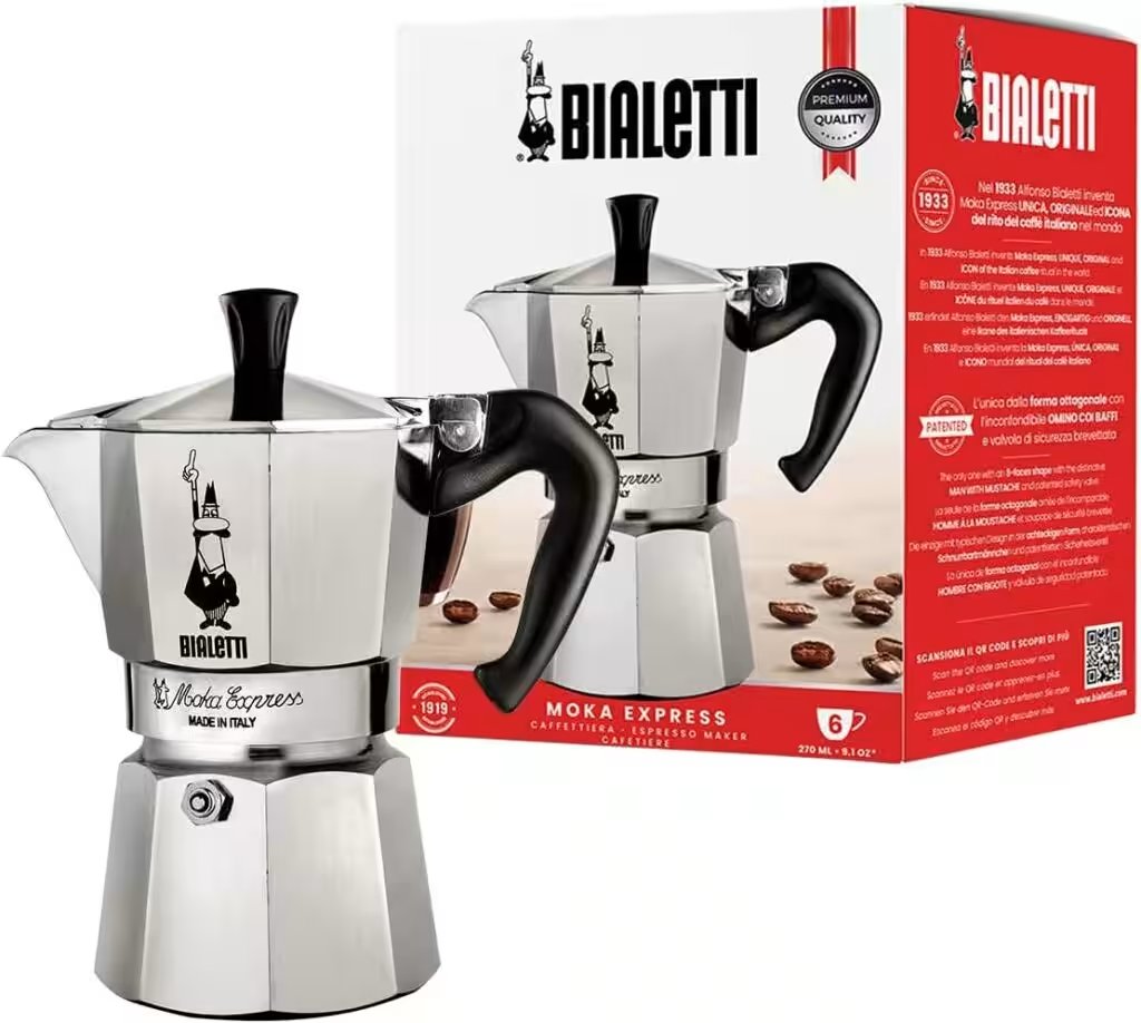 Bialetti Moka Express Stovetop Espresso Maker 6 Cup Review: Is This Top-Rated Amazon Pick Worth $120? - Product Image