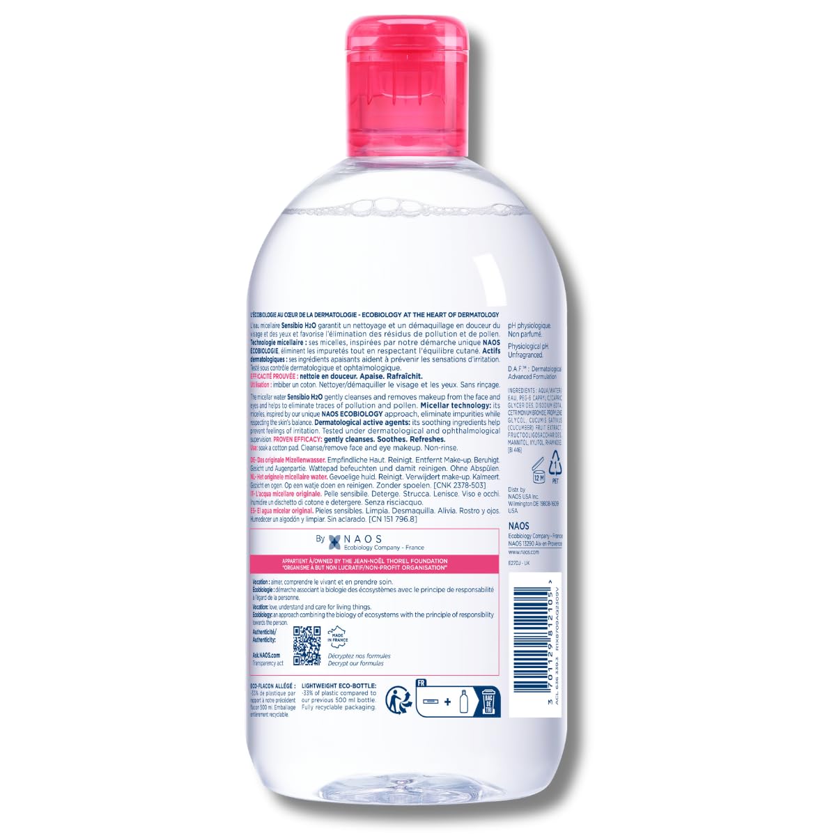 Bioderma Sensibio H2O Micellar Water 16.7oz - Design and Build Quality