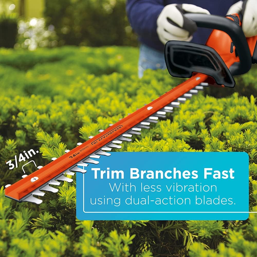 Black Decker 40V Max Cordless Hedge Trimmer 24 Inch - Design and Build Quality