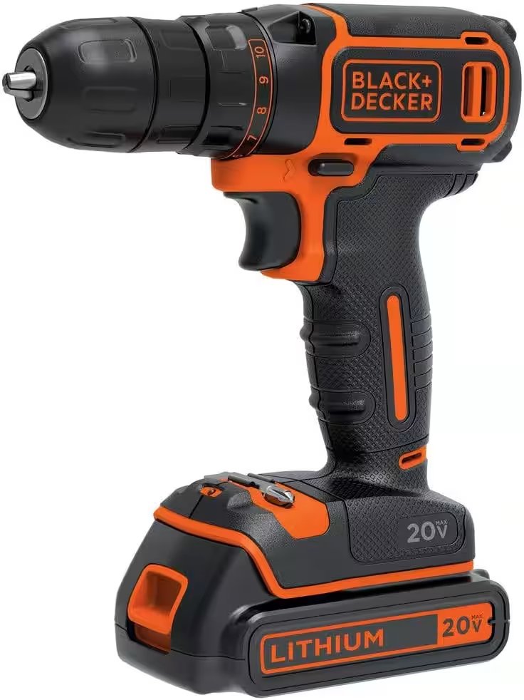 BLACK+DECKER 20V Max Cordless Drill with Battery BDCDD12C Review: Best Automotive Pick Under $25? - Product Image