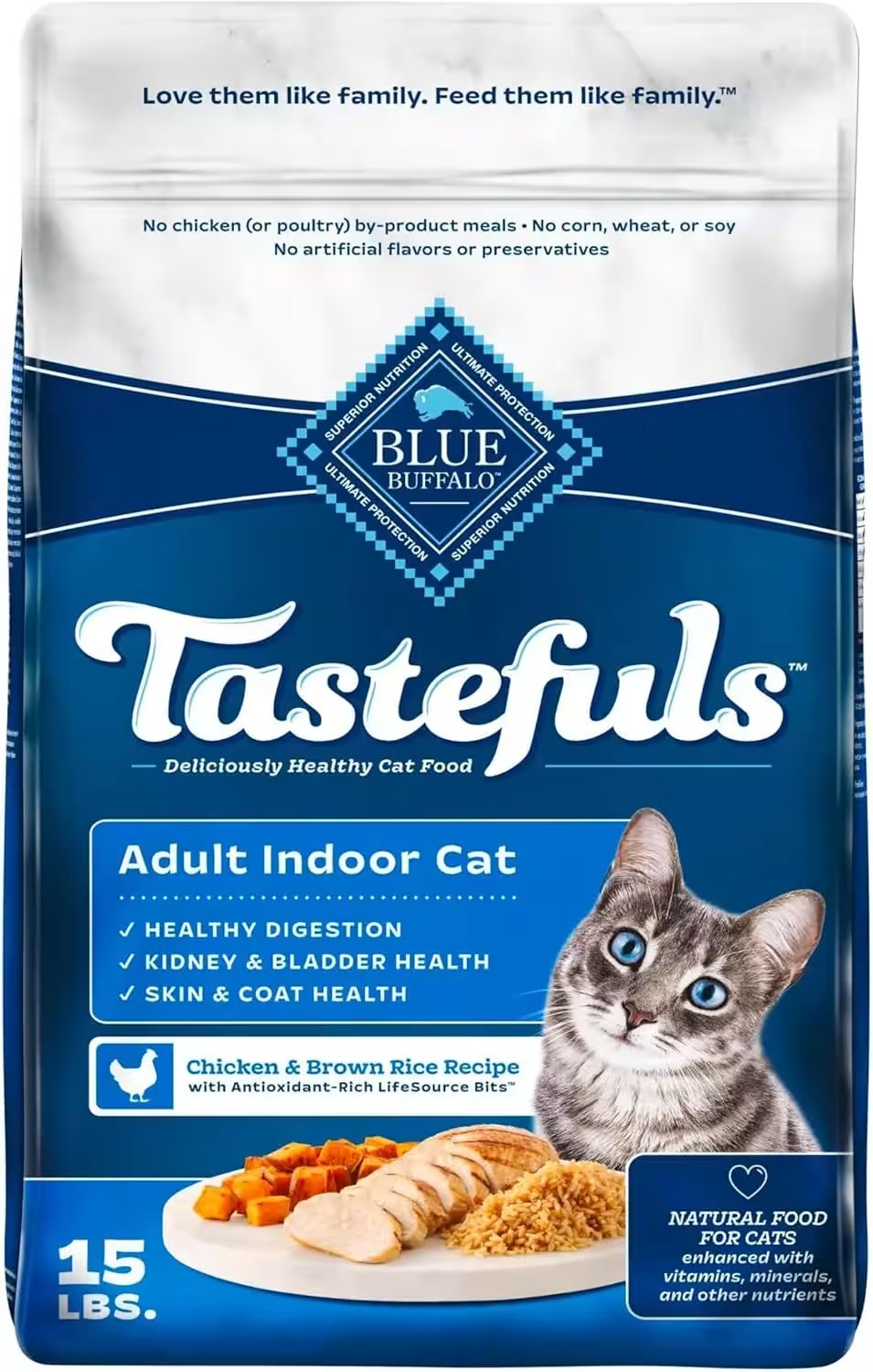 Blue Buffalo Tastefuls Indoor Natural Adult Cat Food Chicken 15lb Review