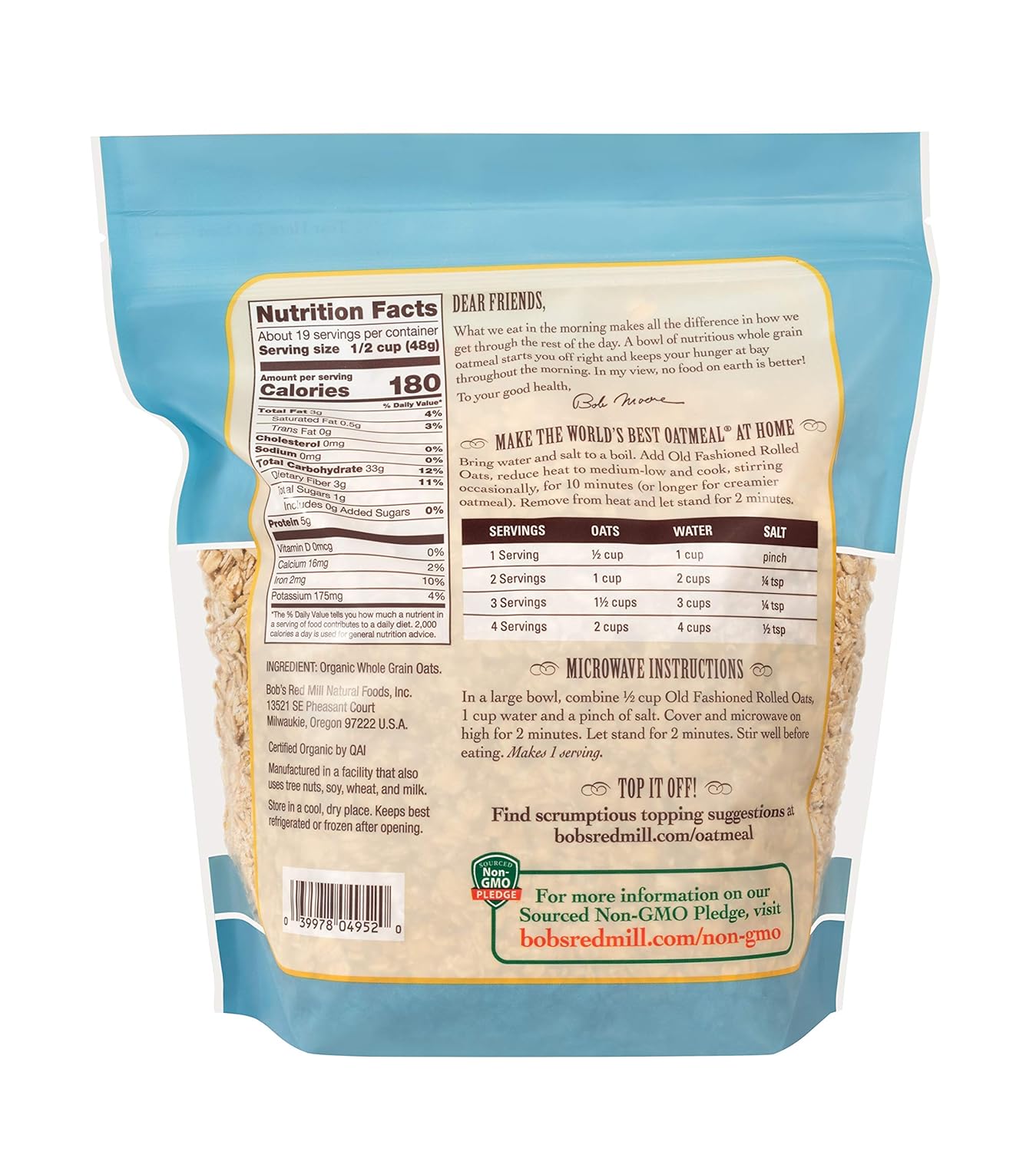 Bob's Red Mill Organic Old Fashioned Rolled Oats 32oz - Is It Worth the Price?