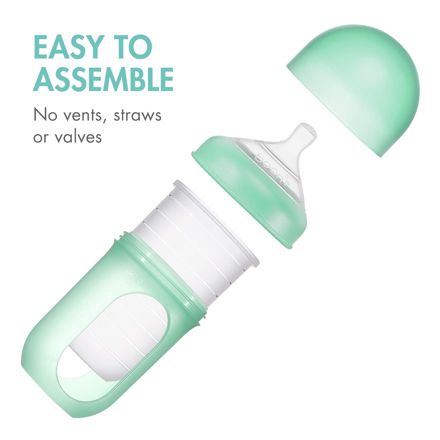 Boon Nursh Reusable Silicone Bottles 8oz 3 Pack - Design and Build Quality
