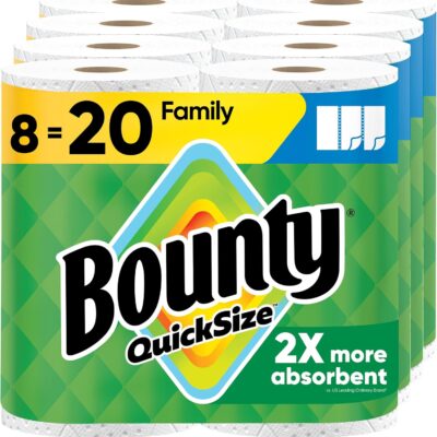 Bounty Quick-Size Paper Towels White 8 Family Rolls Review: 227,000+ Reviews Can't Be Wrong — Or Can They? - Product Image