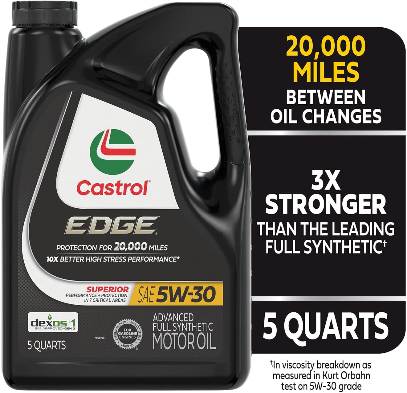 Castrol Edge Advanced Full Synthetic Motor Oil 5W-30 5 Qt - Design and Build Quality