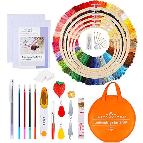 Caydo 100 Piece Cross Stitch Kit Embroidery Starter Set - How It Compares