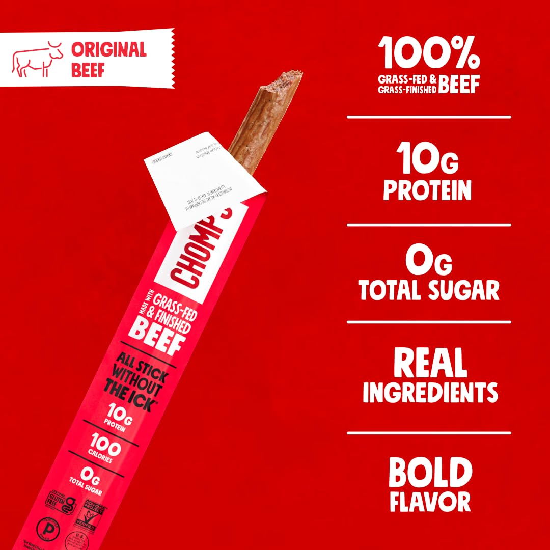 Chomps Grass Fed Beef Jerky Sticks Original 10 Pack - Design and Build Quality