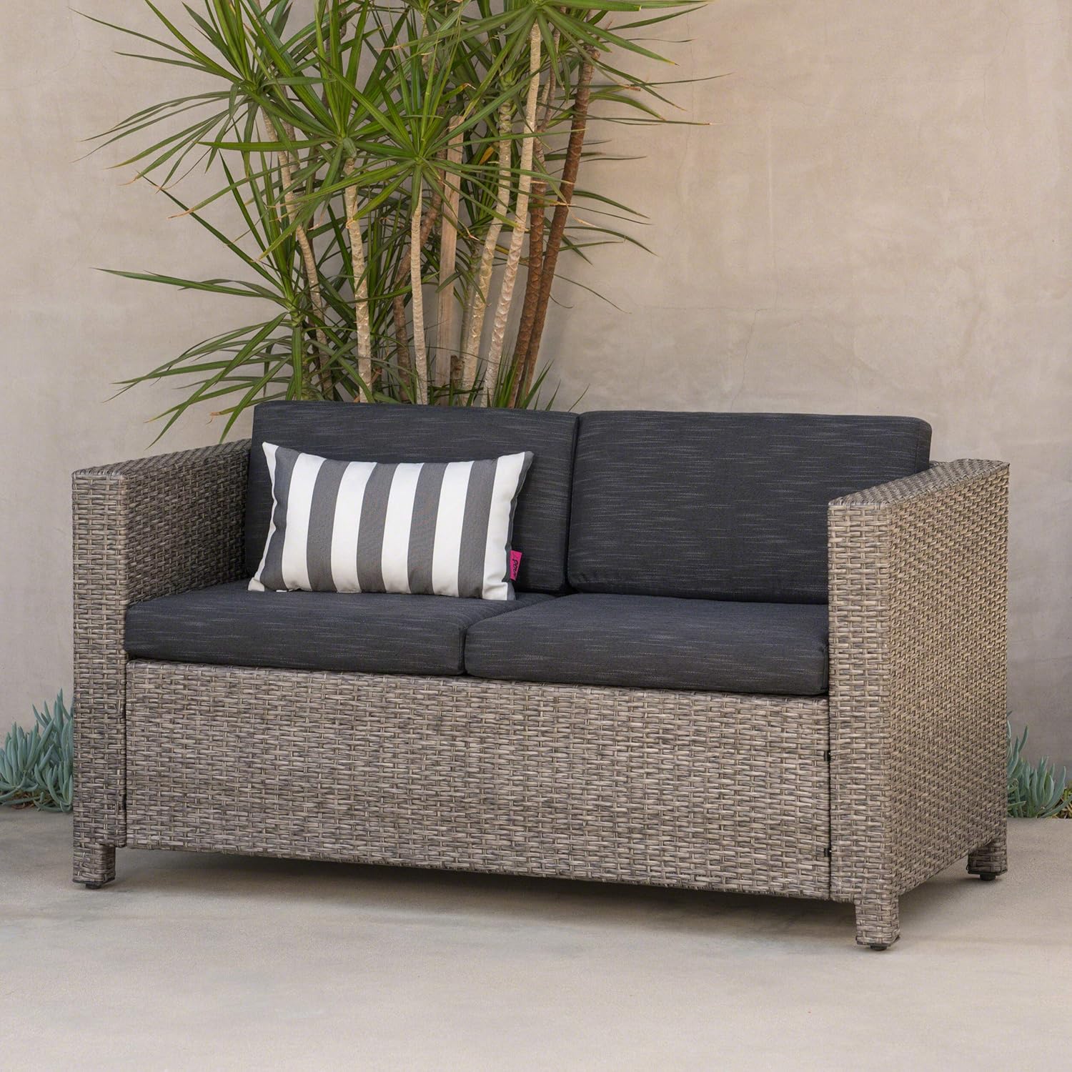 Christopher Knight Home Puerta Outdoor Wicker Loveseat - Key Specifications