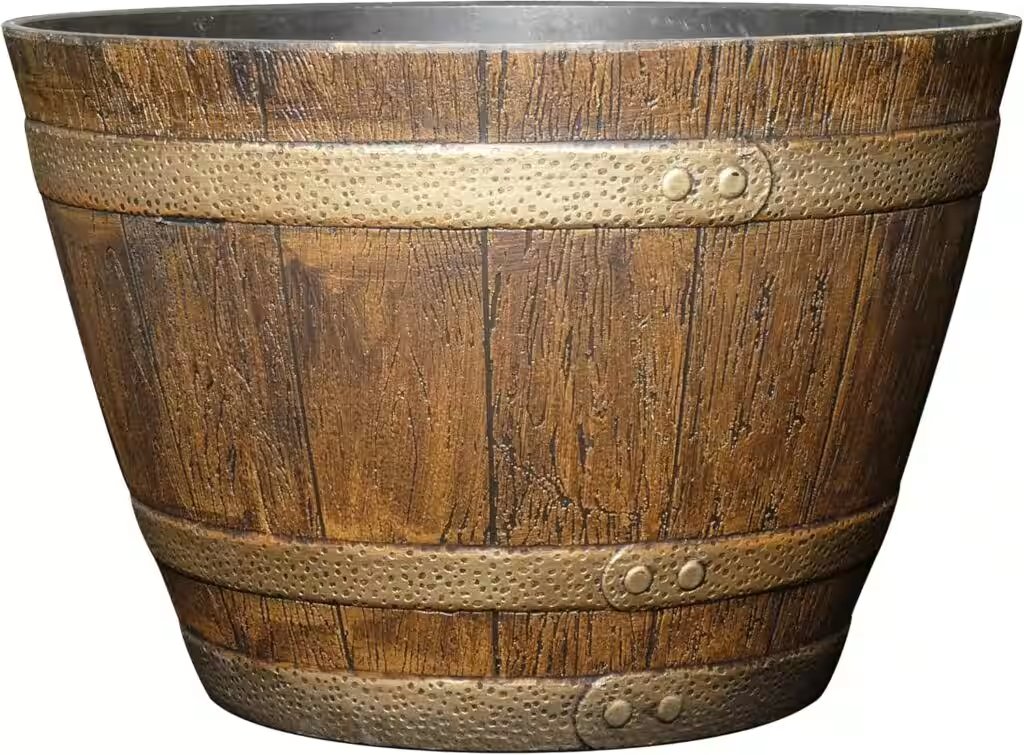 Classic Home and Garden Whiskey Barrel Planter 15 Inch Review: We Tested the Amazon Bestseller So You Don't Have To - Product Image