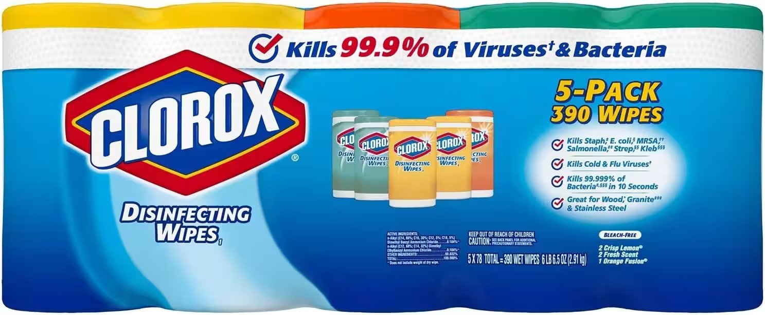 Clorox Disinfecting Wipes Variety Pack 5 Pack 385 Count Review