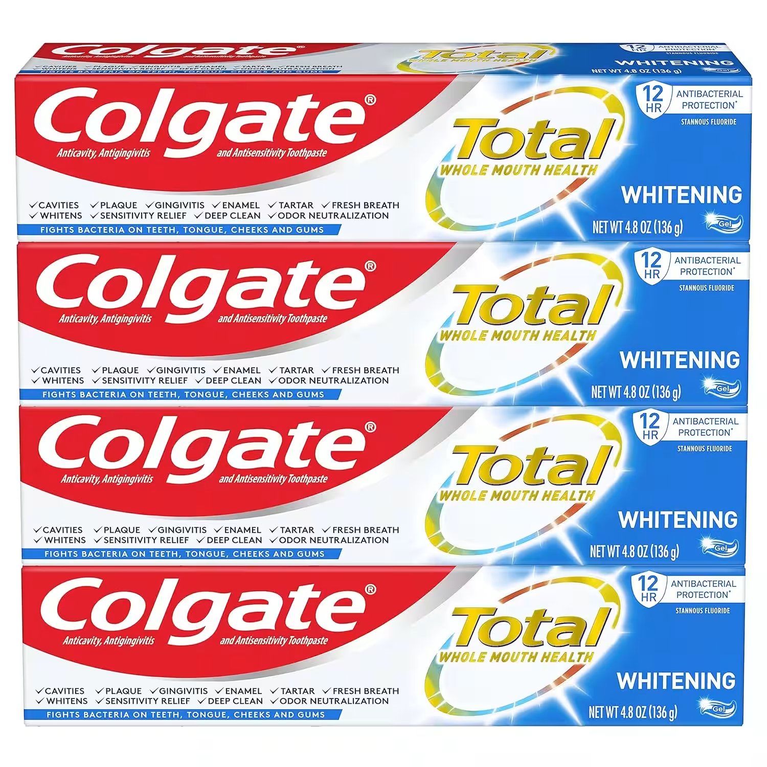 Colgate Total Whitening Toothpaste 4.8oz 4 Pack Review