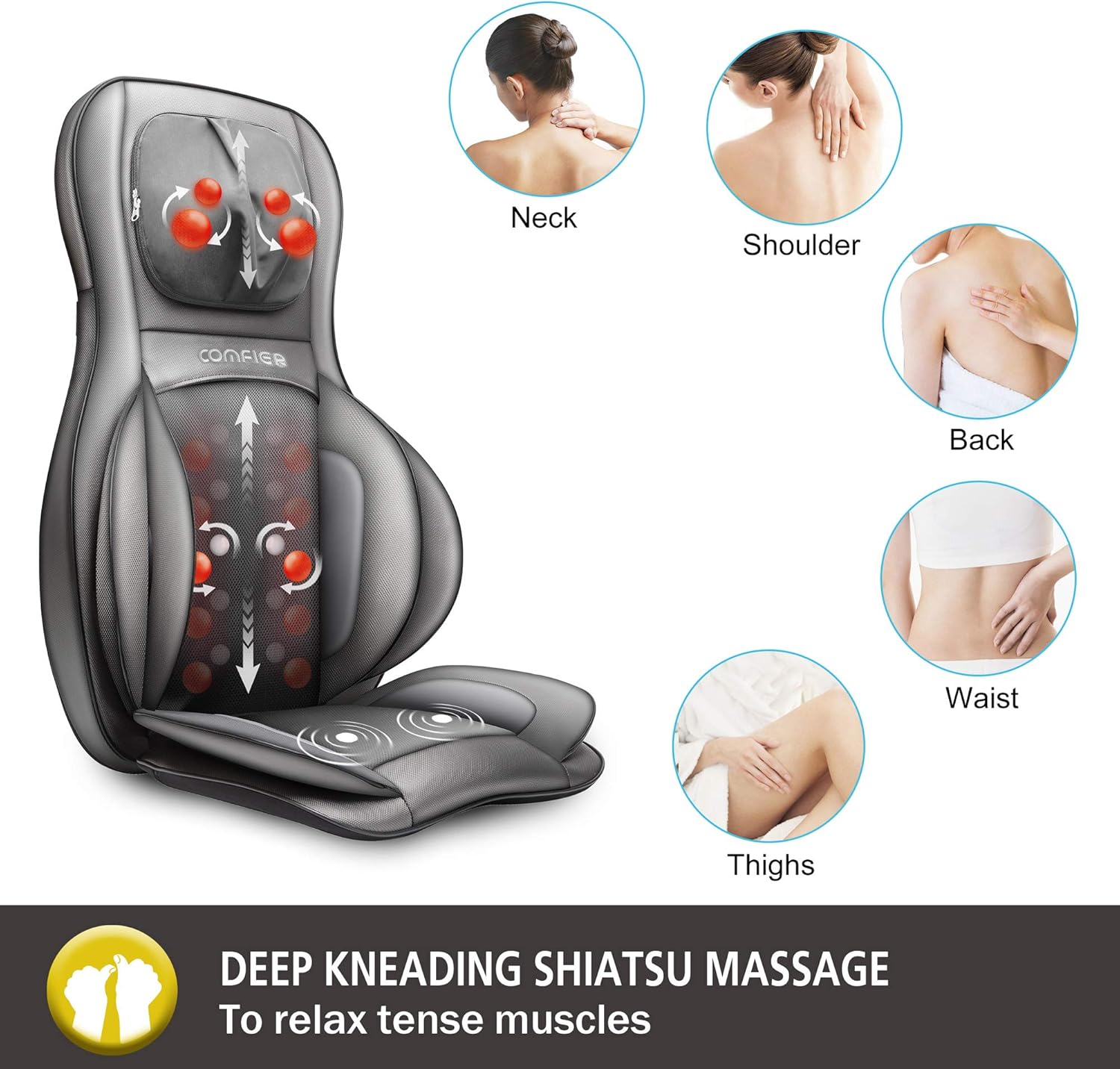 Comfier Shiatsu Neck and Back Massager with Heat - Design and Build Quality
