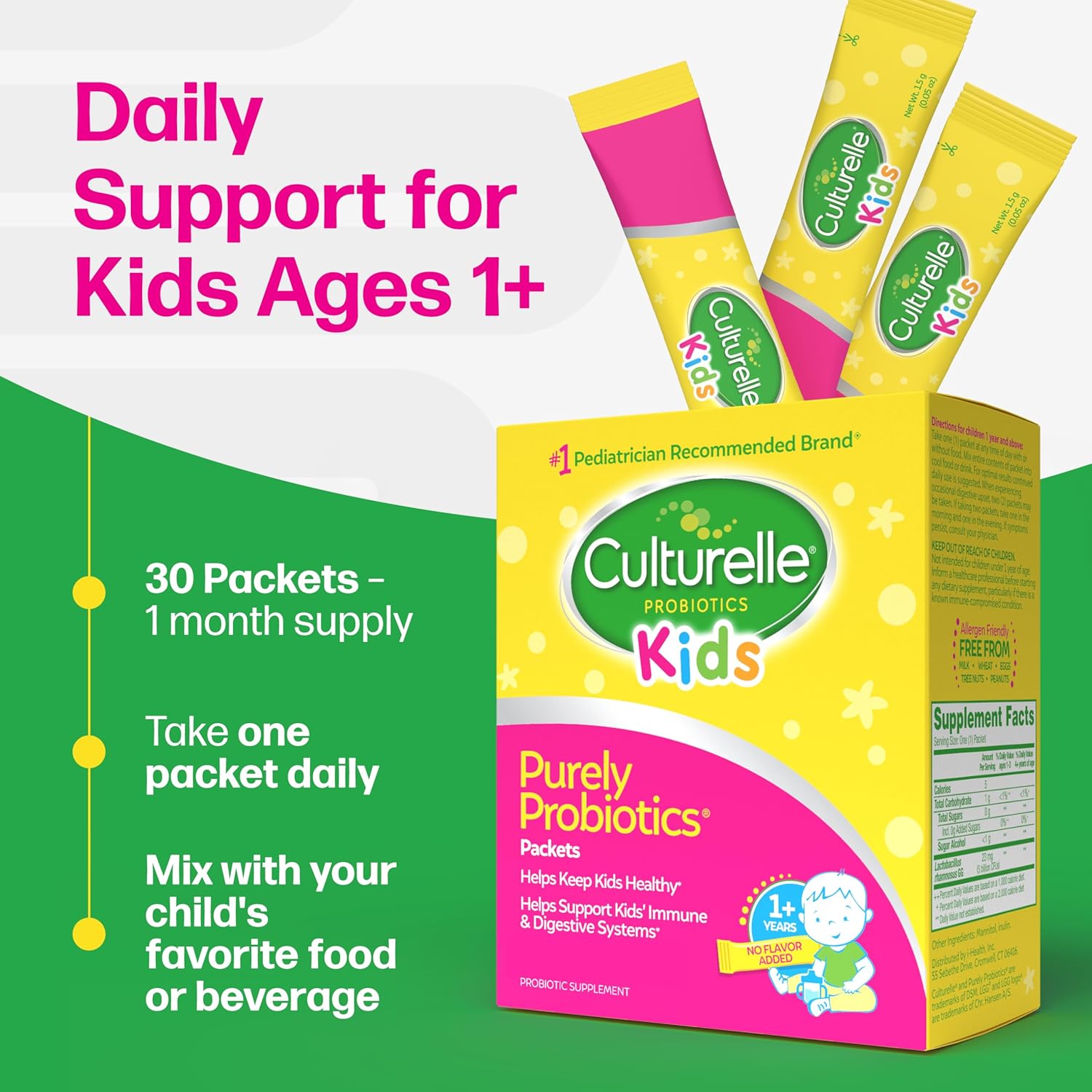 Culturelle Kids Daily Probiotic Packets 30 Count - Design and Build Quality