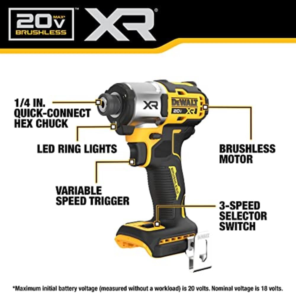 DeWalt 20V MAX Impact Driver Kit DCF887D2 - Design and Build Quality
