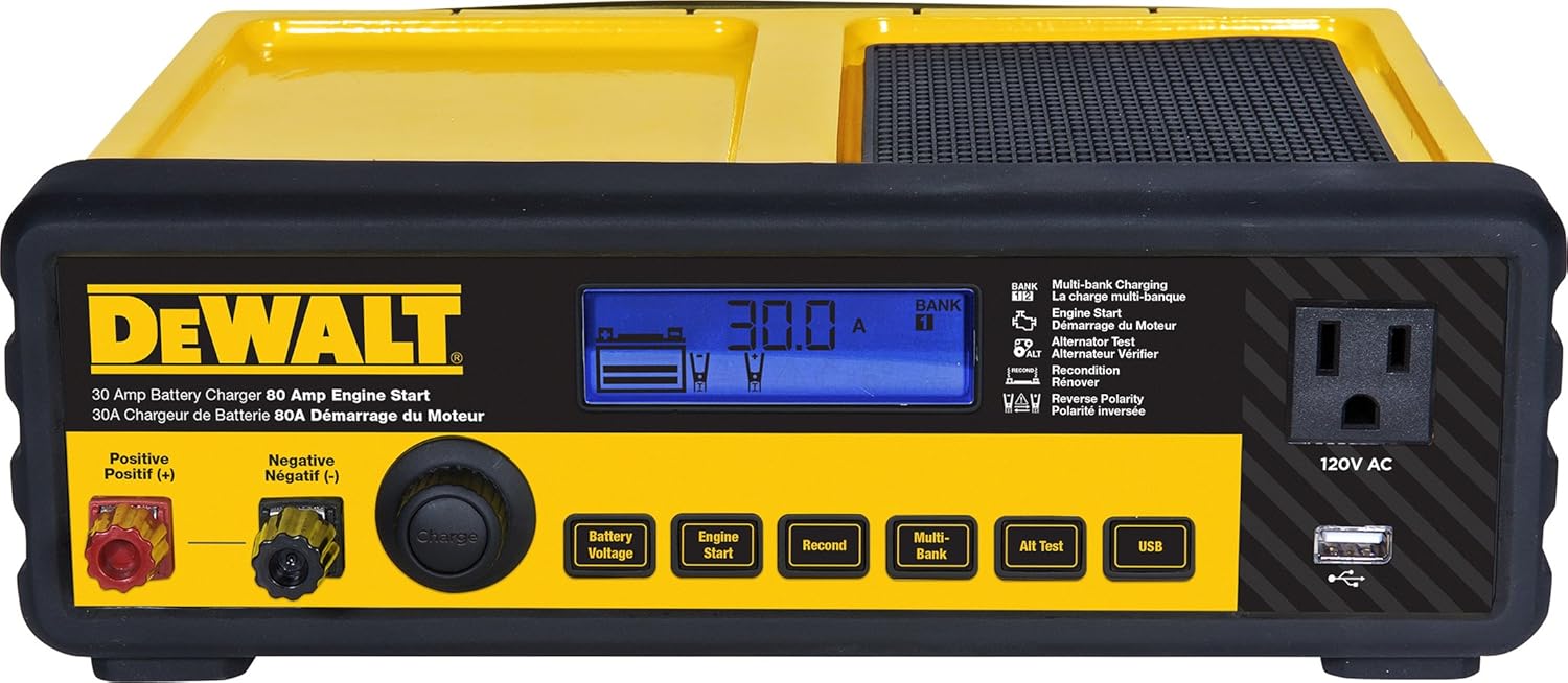 DEWALT DXAEC80 30 Amp Automotive Battery Charger - Key Specifications