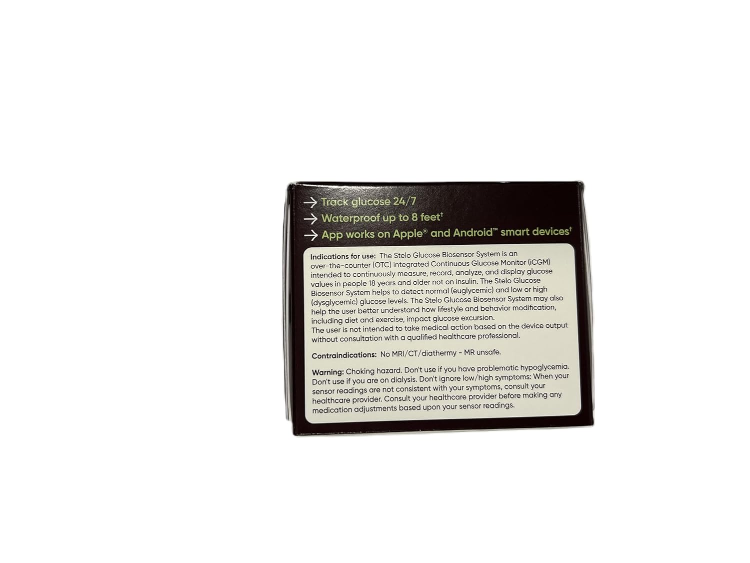 Dexcom Stelo Glucose Biosensor System - Key Specifications