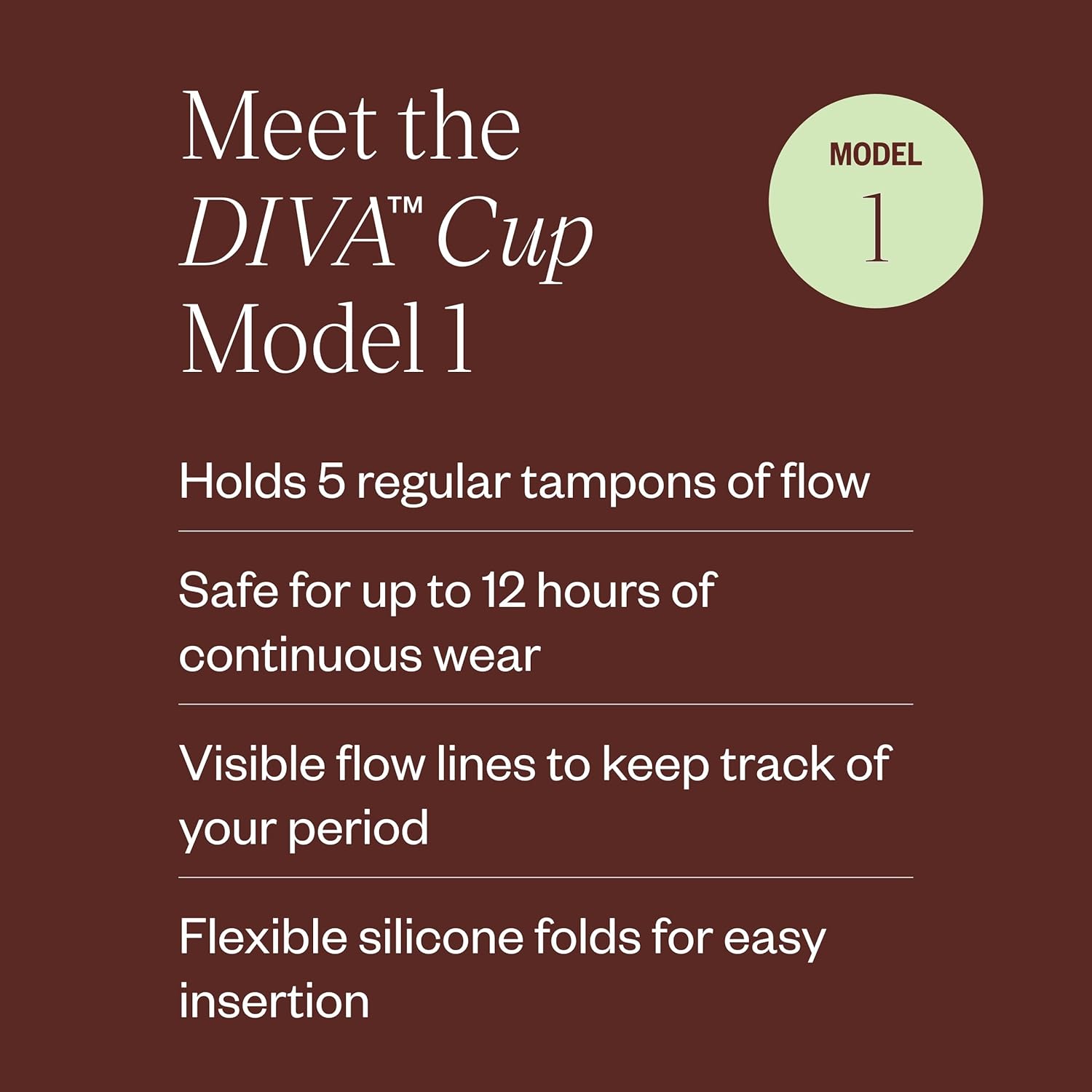 Diva Cup Menstrual Cup Model 1 - Design and Build Quality