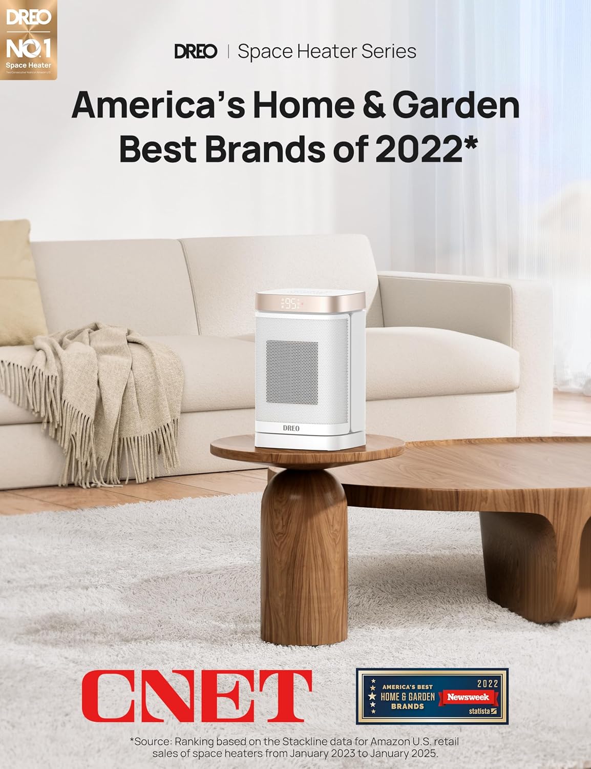 Dreo Portable Space Heater Atom One 1500W - Key Specifications