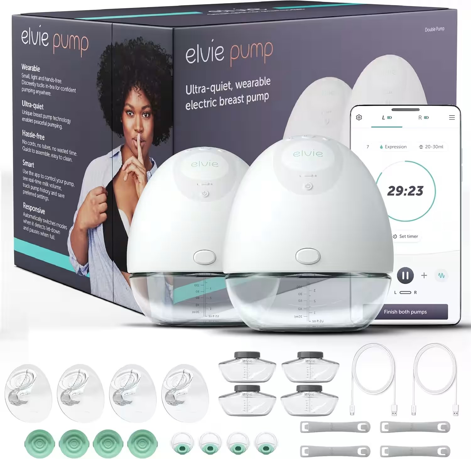 Elvie Pump Double Silent Wearable Breast Pump Review
