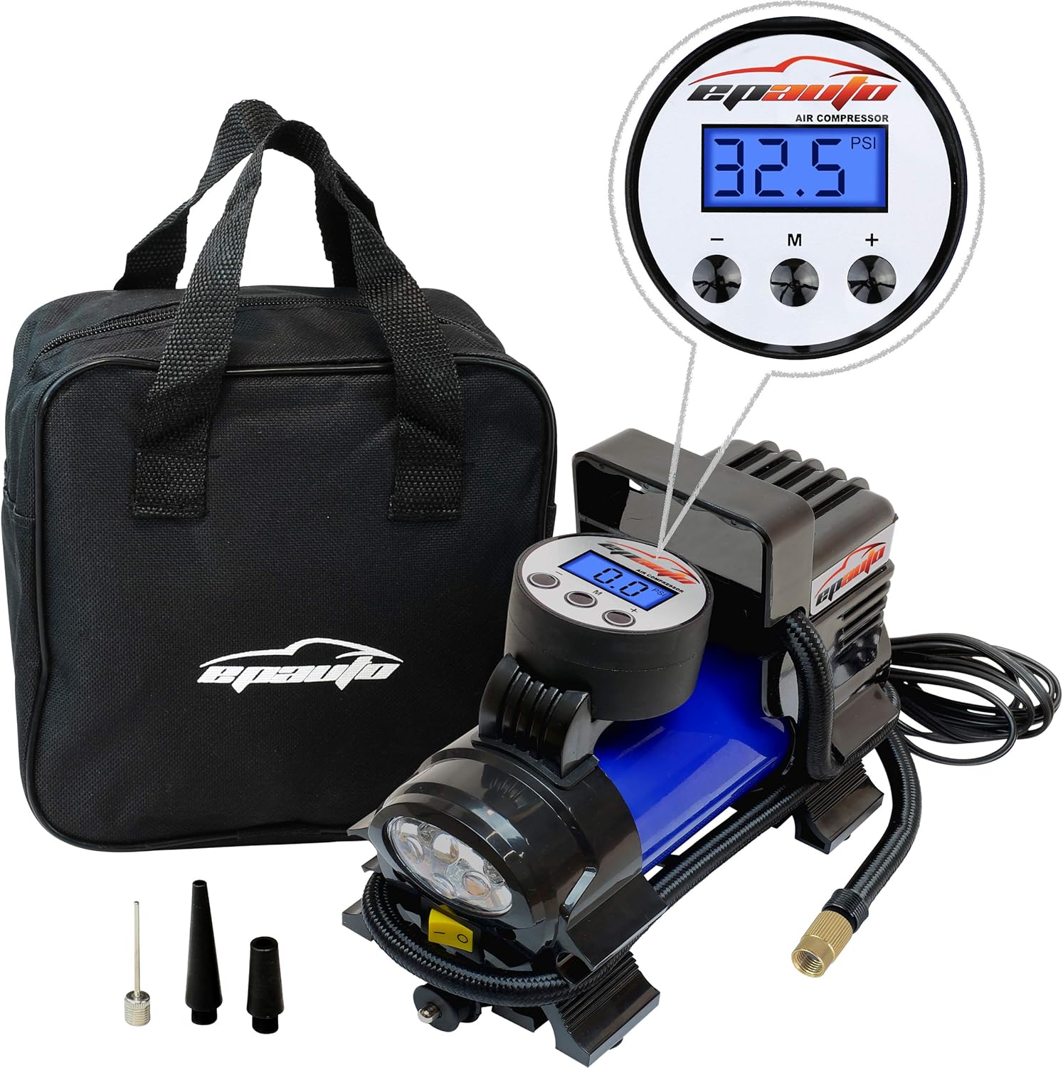 EPAuto 12V DC Car Portable Air Compressor Pump Digital - Key Specifications