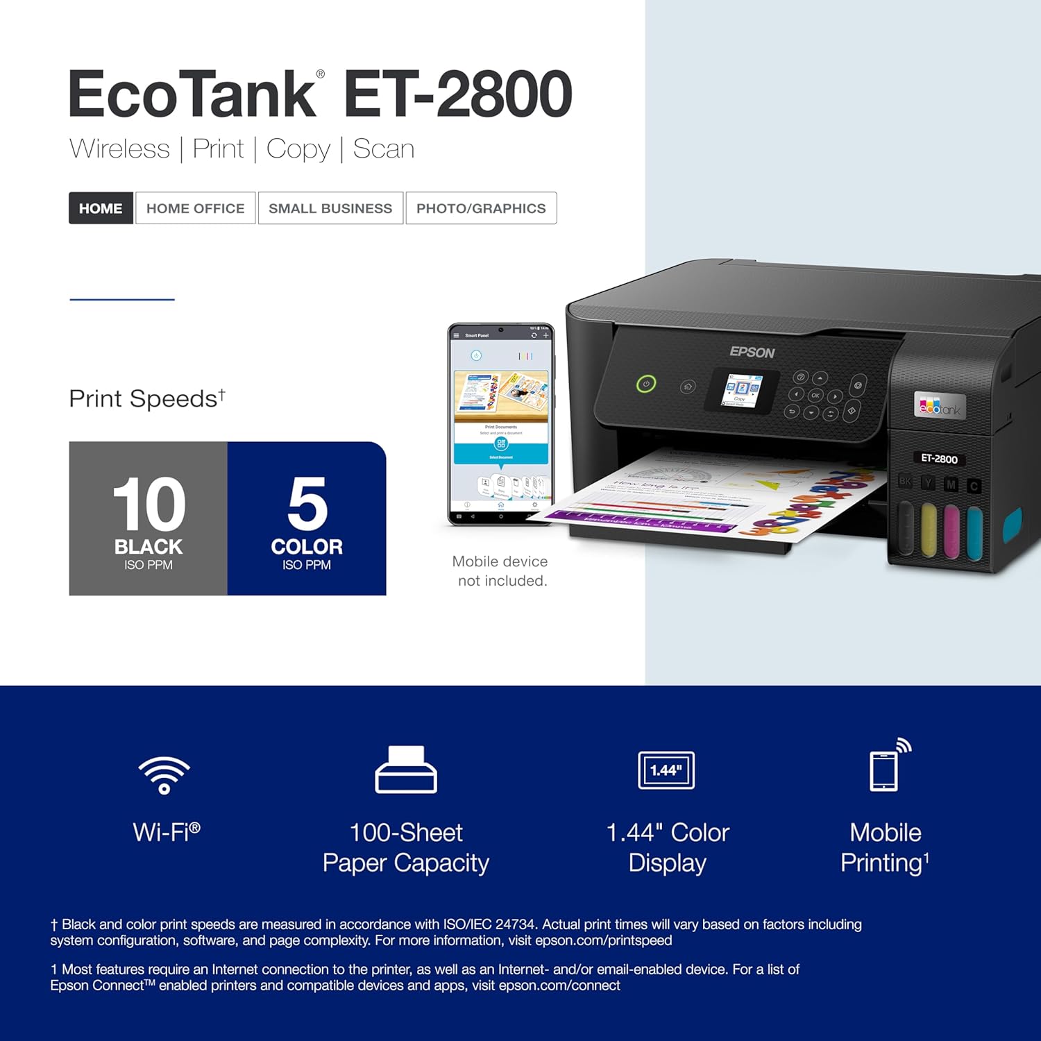 Epson EcoTank ET-2800 All-in-One Supertank Printer - Performance Testing