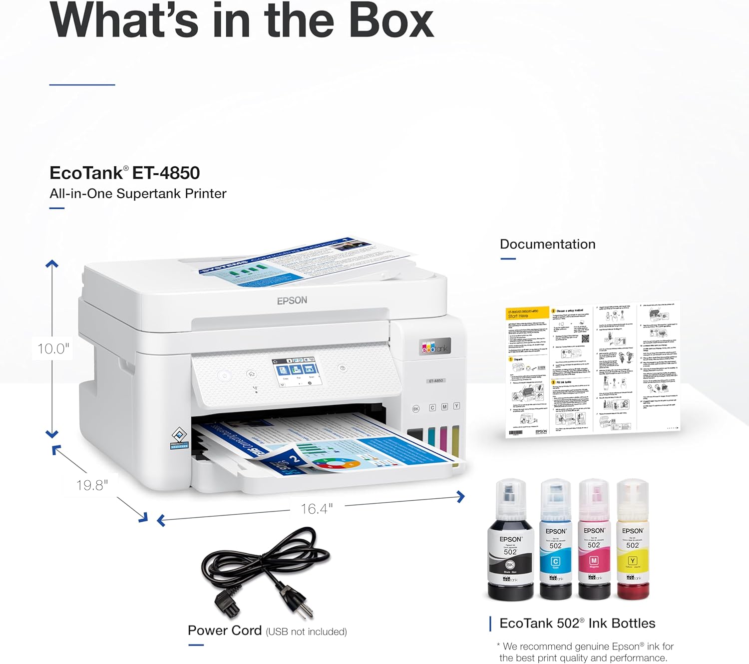 Epson EcoTank ET-4850 All-in-One Supertank Printer - How It Compares