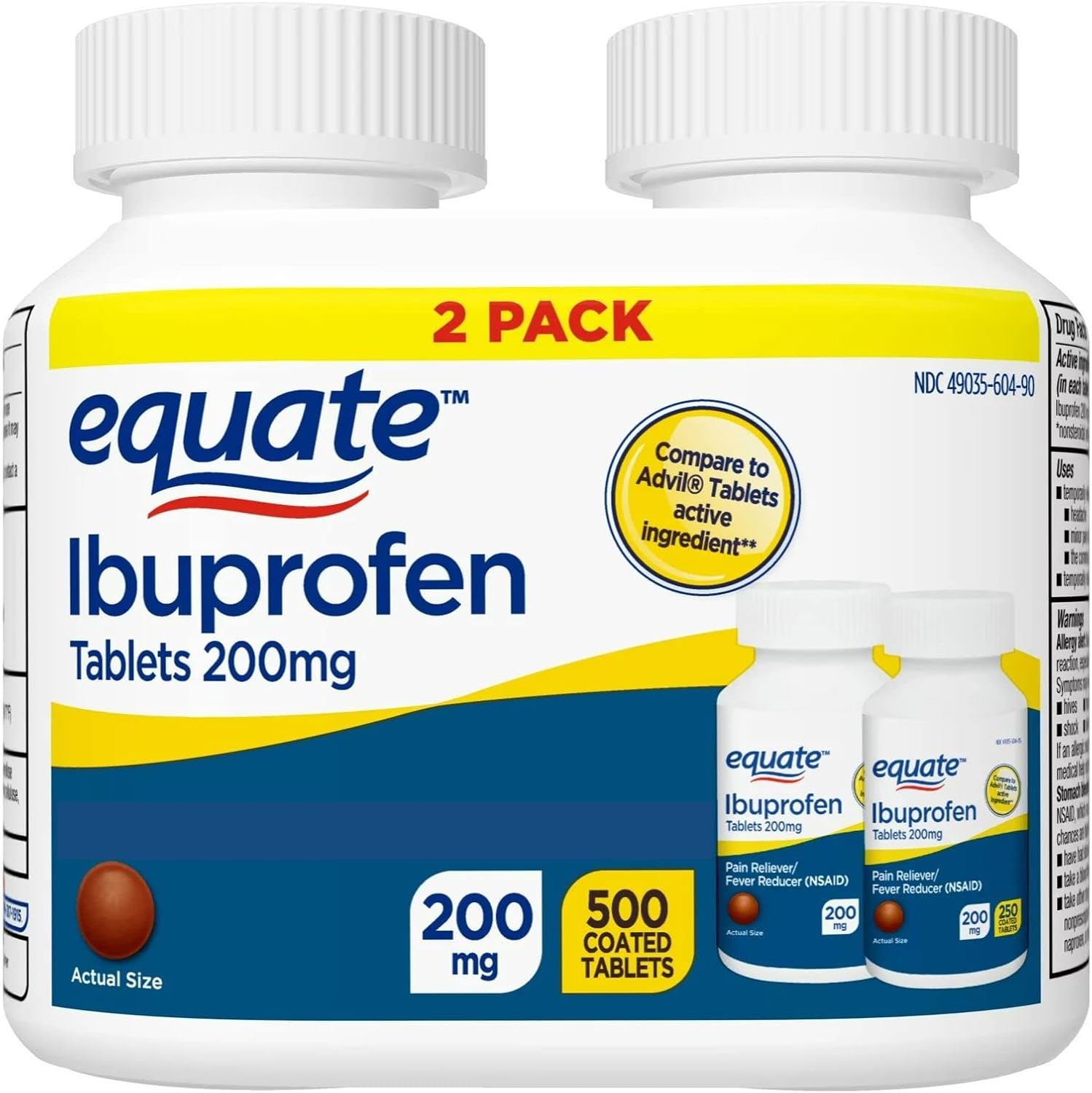 Equate Ibuprofen Tablets 200mg 500 Count Review