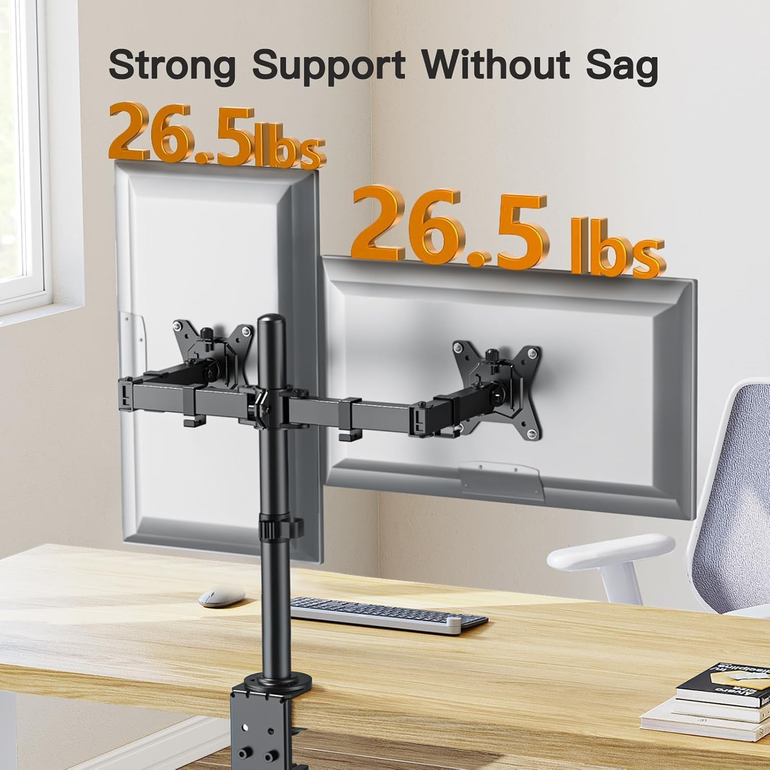 ErGear Dual Monitor Stand Mount Fits 13-34 Inch Screens - Design and Build Quality