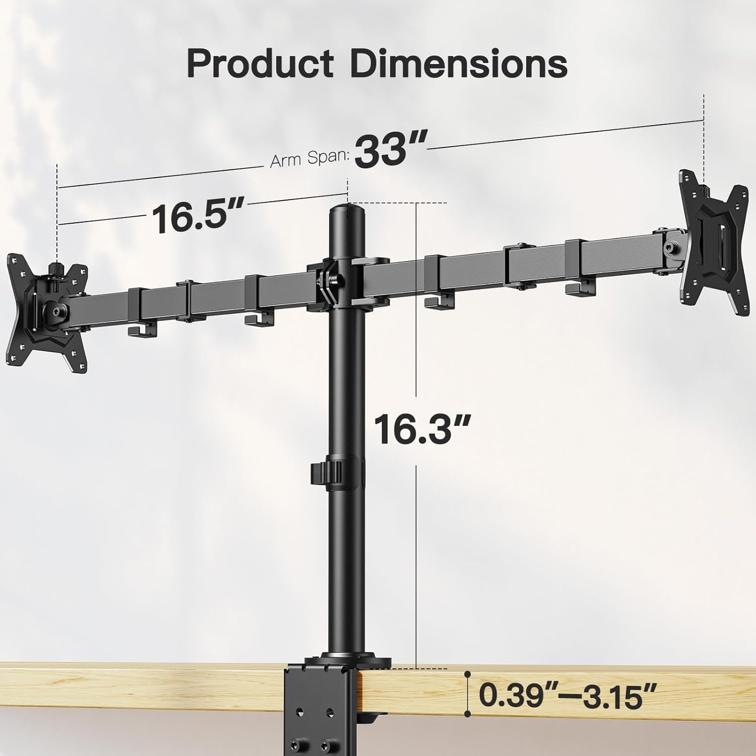 ErGear Dual Monitor Stand Mount Fits 13-34 Inch Screens - How It Compares