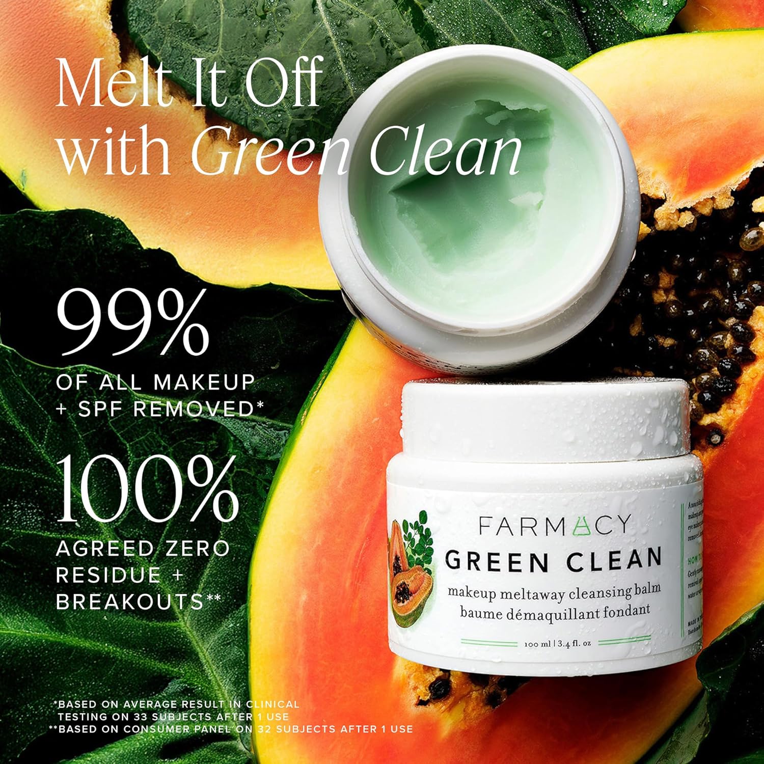 Farmacy Green Clean Makeup Removing Cleansing Balm 3.4oz - Key Specifications