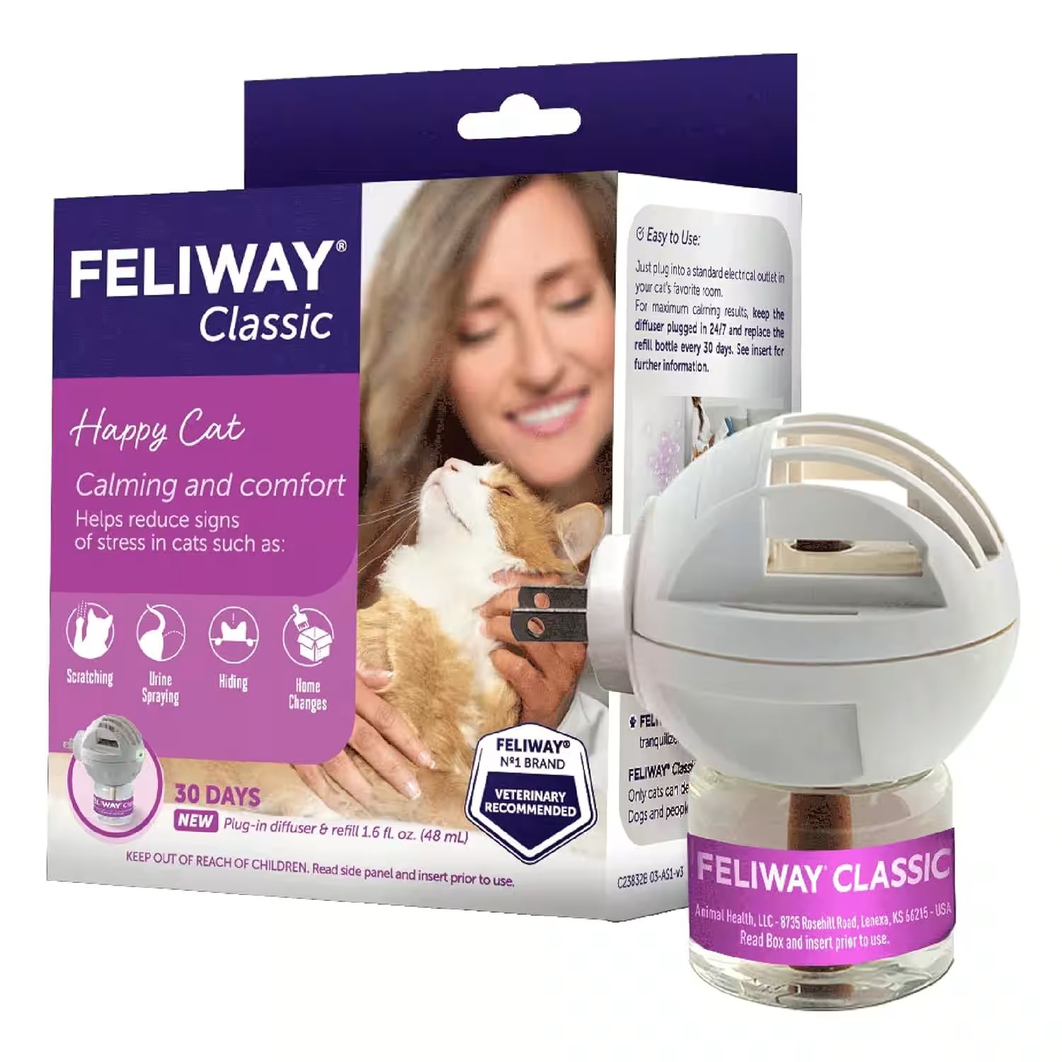Feliway Classic Cat Calming Diffuser 30 Day Starter Kit Review