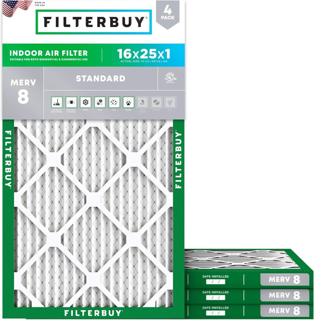 Filterbuy 16x25x1 Air Filter MERV 8 Dust Defense 4 Pack Review: 154,000+ Reviews Can't Be Wrong — Or Can They? - Product Image